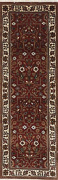 Indian Semnan Beige Runner 6 ft and Smaller Wool Carpet 26022