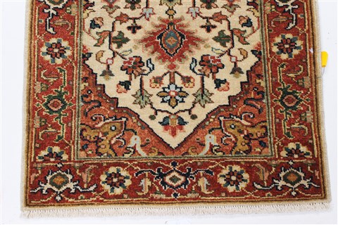Serapi White Runner Hand Knotted 21 X 62 Area Rug 250-26026 Image 5