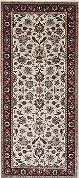 Indian Kashmir Green Runner 6 ft and Smaller Wool Carpet 26027