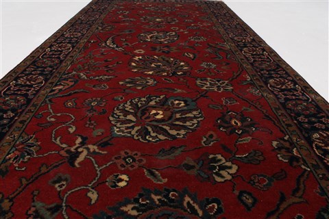 Tabriz Red Runner Hand Knotted 27 X 59 Area Rug 250-26031 Image 1