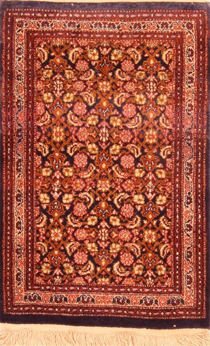 Tabriz Brown Square Hand Knotted 18 X 26  Area Rug 100-26032 Image 0