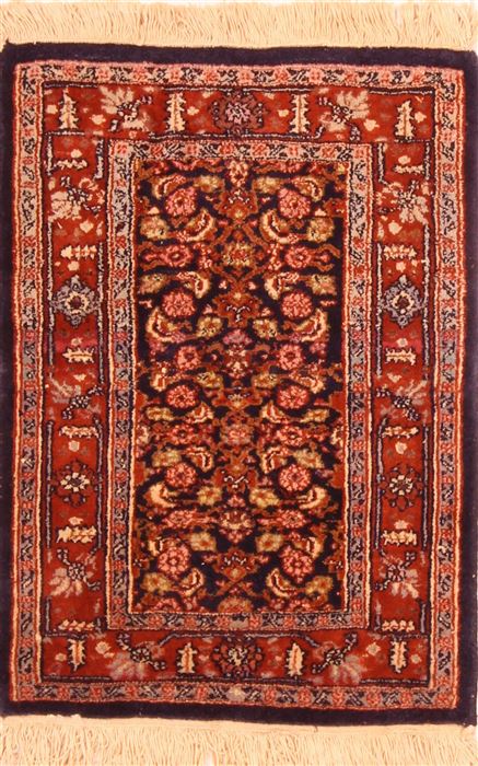 Tabriz Red Square Hand Knotted 17 X 22  Area Rug 253-26035 Image 0