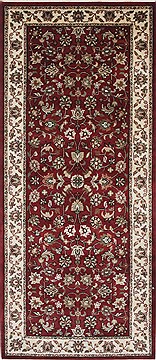 Indian Kashmar Beige Runner 6 ft and Smaller Wool Carpet 26039