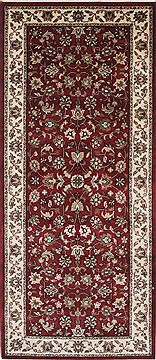 Indian Kashmar Beige Runner 6 ft and Smaller Wool Carpet 26039