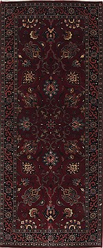 Indian Tabriz Red Runner 6 ft and Smaller Wool Carpet 26040