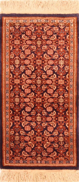 Tabriz Brown Hand Knotted 14 X 27  Area Rug 100-26045 Image 0