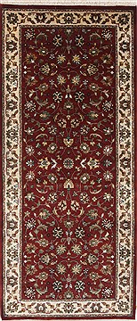 Kashmar Beige Runner Hand Knotted 2'8" X 6'1"  Area Rug 250-26050