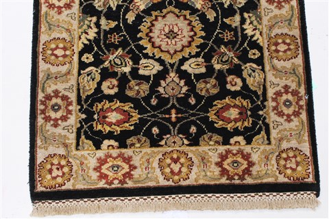 Kashan Beige Runner Hand Knotted 21 X 61 Area Rug 250-26052 Image 5