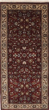 Kashmar Beige Runner Hand Knotted 2'7" X 5'8"  Area Rug 250-26053