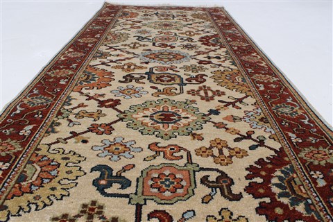 Serapi Beige Runner Hand Knotted 26 X 510 Area Rug 250-26056 Image 1
