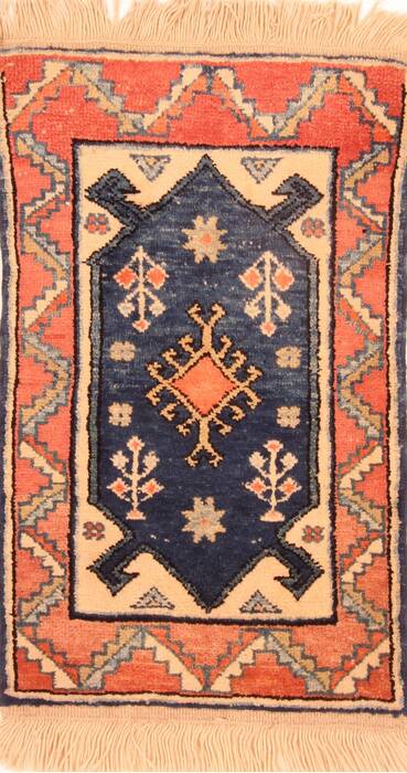 Gabbeh Orange Hand Knotted 111 X 30  Area Rug 253-26061 Image 0