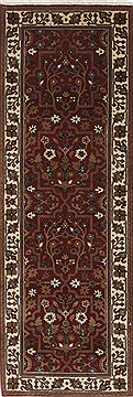Semnan Beige Runner Hand Knotted 2'1" X 6'0"  Area Rug 250-26063