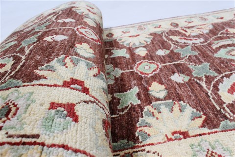 Pishavar Beige Runner Hand Knotted 22 X 55 Area Rug 250-26065 Image 9