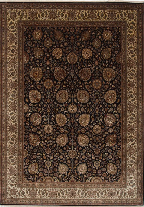 Tabriz Beige Hand Knotted 89 X 123 Area Rug 250-26069 Image 0
