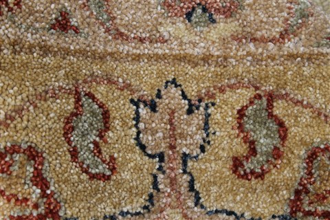 Chobi Beige Hand Knotted 90 X 119 Area Rug 250-26070 Image 11