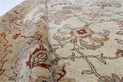 Chobi Beige Hand Knotted 90 X 119 Area Rug 250-26070 Image 12
