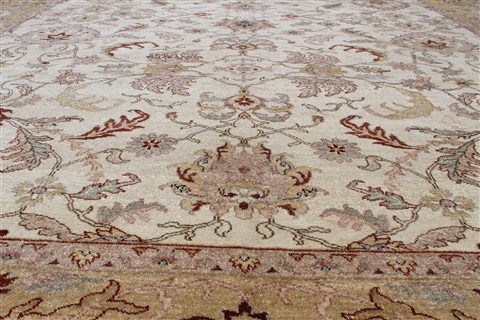 Chobi Beige Hand Knotted 90 X 119 Area Rug 250-26070 Image 2