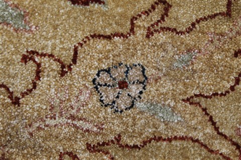 Chobi Beige Hand Knotted 90 X 119 Area Rug 250-26070 Image 8