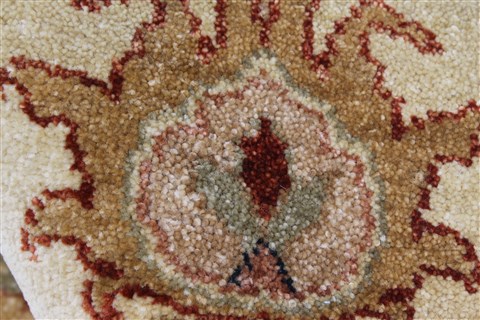 Chobi Beige Hand Knotted 90 X 119 Area Rug 250-26070 Image 9