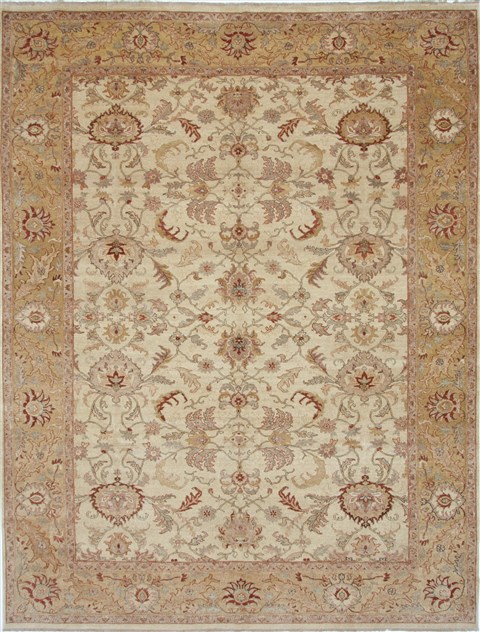 Chobi Beige Hand Knotted 90 X 119 Area Rug 250-26070 Image 0