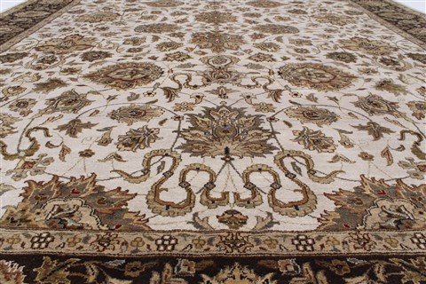 Kashan Beige Hand Knotted 90 X 120 Area Rug 250-26071 Image 11