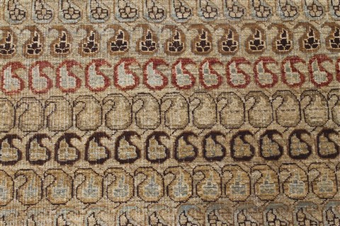 Modern Beige Hand Knotted 90 X 1110 Area Rug 250-26072 Image 2