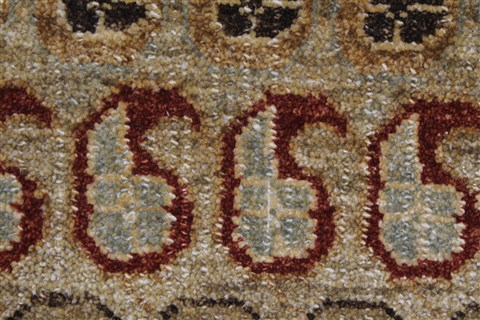 Modern Beige Hand Knotted 90 X 1110 Area Rug 250-26072 Image 6
