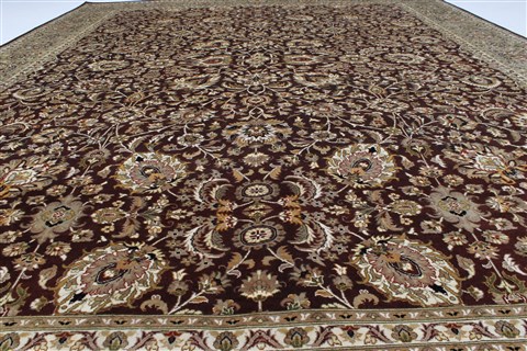 Tabriz Beige Hand Knotted 90 X 1110 Area Rug 250-26075 Image 2