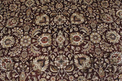 Tabriz Beige Hand Knotted 90 X 1110 Area Rug 250-26075 Image 4
