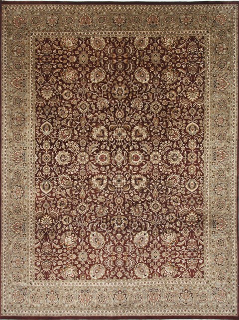 Tabriz Beige Hand Knotted 90 X 1110 Area Rug 250-26075 Image 0