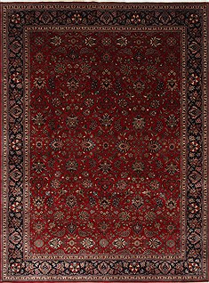 Indian Kashmar Beige Rectangle 9x12 ft Wool Carpet 26083