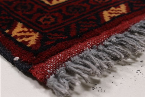 Kunduz Red Runner Hand Knotted 24 X 65 Area Rug 250-26084 Image 5