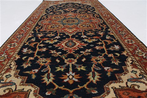 Serapi Blue Runner Hand Knotted 26 X 511 Area Rug 250-26085 Image 1
