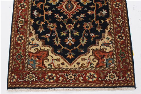Serapi Blue Runner Hand Knotted 26 X 511 Area Rug 250-26085 Image 4