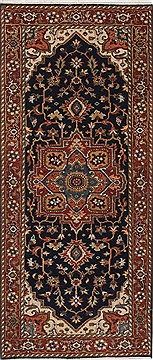 Serapi Blue Runner Hand Knotted 2'6" X 5'11"  Area Rug 250-26085