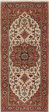 Serapi White Runner Hand Knotted 2'7" X 5'9"  Area Rug 250-26090