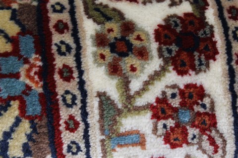 Sarouk Beige Runner Hand Knotted 26 X 62  Area Rug 250-26092 Image 7