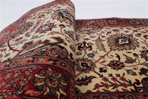 Tabriz Beige Runner Hand Knotted 28 X 61 Area Rug 250-26094 Image 8