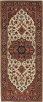 Serapi White Runner Hand Knotted 2'6" X 6'1"  Area Rug 250-26095