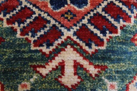 Kazak Beige Runner Hand Knotted 111 X 59 Area Rug 250-26098 Image 7