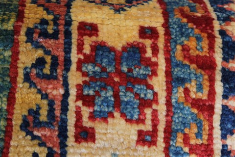 Kazak Beige Runner Hand Knotted 111 X 59 Area Rug 250-26098 Image 8