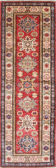 Kazak Red Runner Hand Knotted 111 X 58 Area Rug 250-26099 Image 0