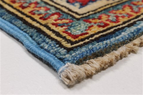 Kazak Beige Runner Hand Knotted 20 X 59 Area Rug 250-26100 Image 6