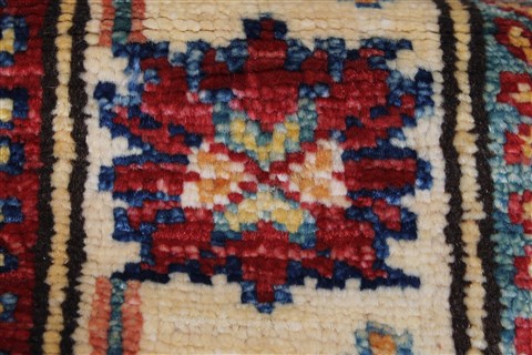 Kazak Beige Runner Hand Knotted 20 X 59 Area Rug 250-26100 Image 9