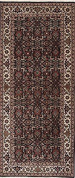 Indian Herati Beige Runner 6 ft and Smaller Wool Carpet 26107