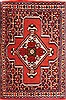 Sanandaj Red Square Hand Knotted 18 X 26  Area Rug 253-26109 Thumb 0