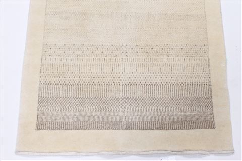 Gabbeh Grey Hand Knotted 27 X 61 Area Rug 250-26120 Image 4