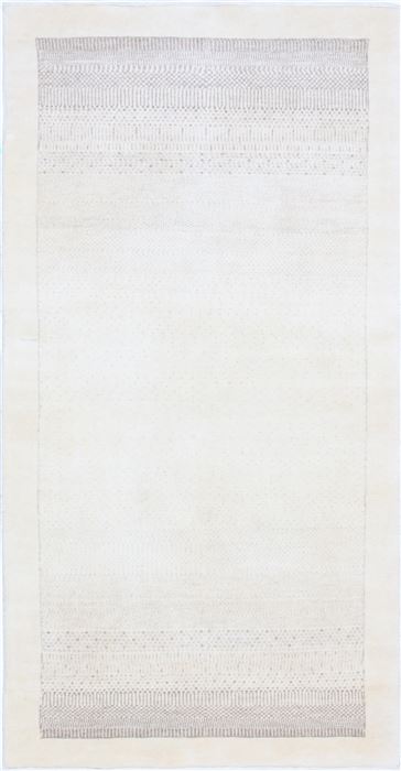 Gabbeh Grey Hand Knotted 27 X 61 Area Rug 250-26120 Image 0