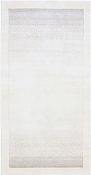Indian Gabbeh Grey Rectangle 3x5 ft Wool Carpet 26120