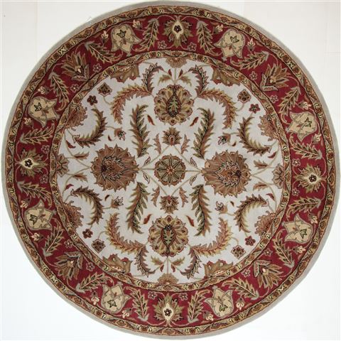 Jaipur White Round Hand Tufted 80 X 80  Area Rug 300-26121 Image 0